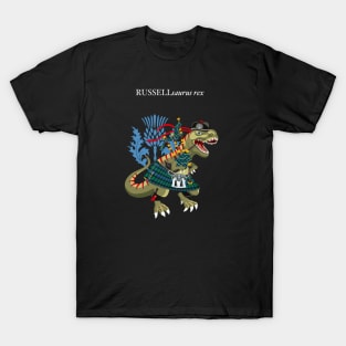 Clanosaurus Rex RUSSELLsaurus rex Russell Ancient Scotland Ireland Family Tartan T-Shirt